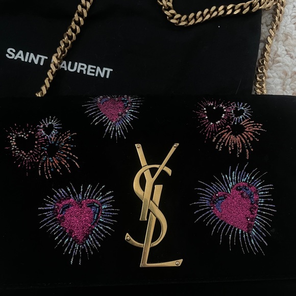 Saint Laurent Kate Heart Fireworks Crossbody - Picture 2 of 3